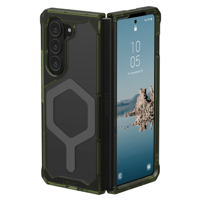Urban Armor Gear (UAG) Plyo Pro Case for Samsung Galaxy Z Fold5 Olive and Space Grey