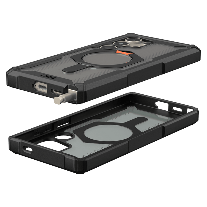 Urban Armor Gear (UAG) Plasma XTE MagSafe Case for Samsung Galaxy S24 Ultra Black and Orange