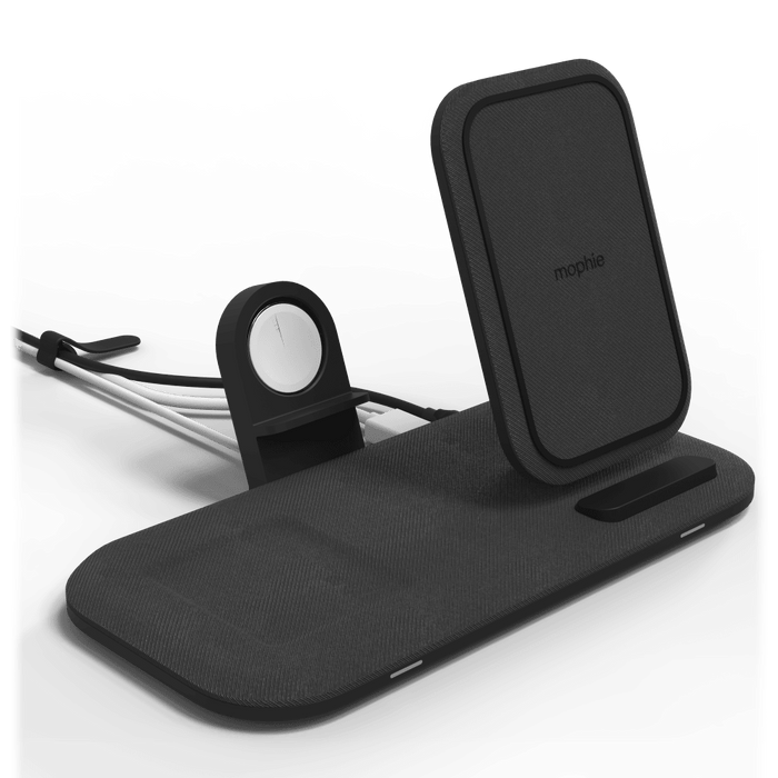 mophie Wireless Charging Stand Plus Pad 15W Black