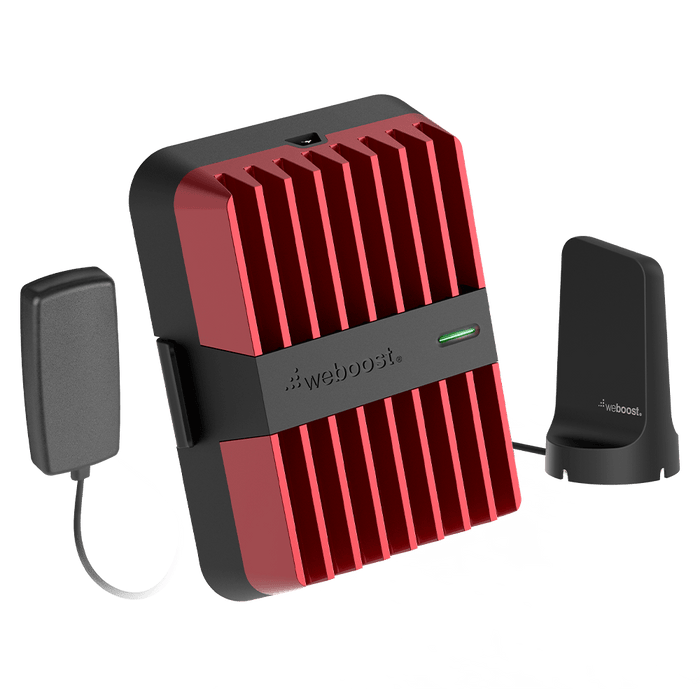 WeBoost Drive Reach Cellular Signal Booster Kit with Magnetic Antenna Red and Black