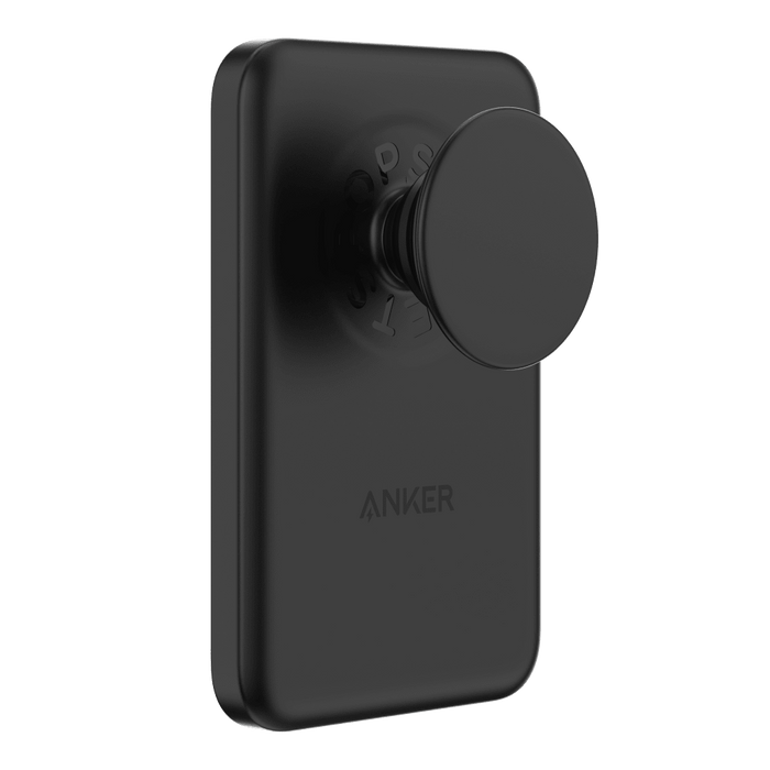 PopSockets Anker MagGO Magnetic Battery Charger with Grip for MagSafe Devices Black