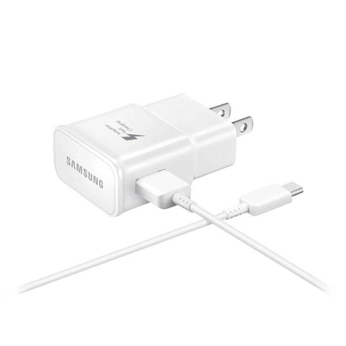 Samsung Fast Charging 15W USB A Wall Charger and USB A to USB C Cable White