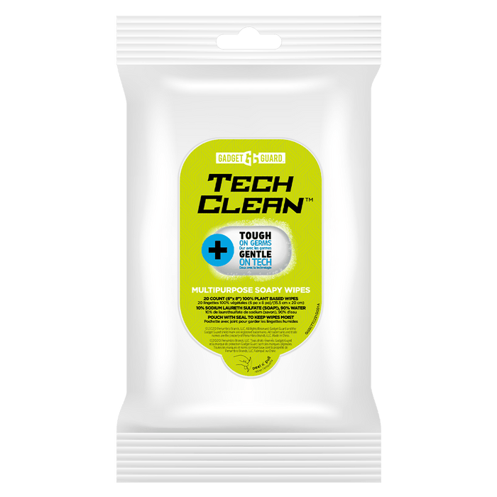 Gadget Guard TechClean Soapy Wipes 20 Pack
