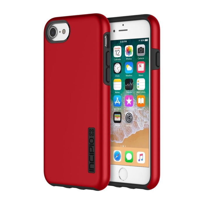 Incipio DualPro Case for Apple iPhone SE 2022 / SE 2020 / 8 / 7 / 6s / 6 Iridescent Red and Black