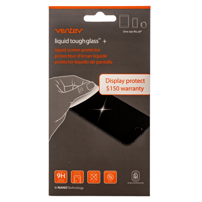 Ventev liquid toughglass plus Screen Protection $150 Clear