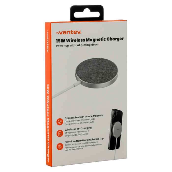 Ventev 15W Wireless Magnetic Charger Silver