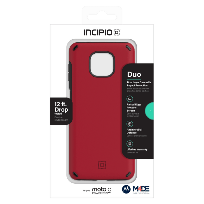 Incipio Duo Case for Motorola Moto G Power (2021) Salsa Red
