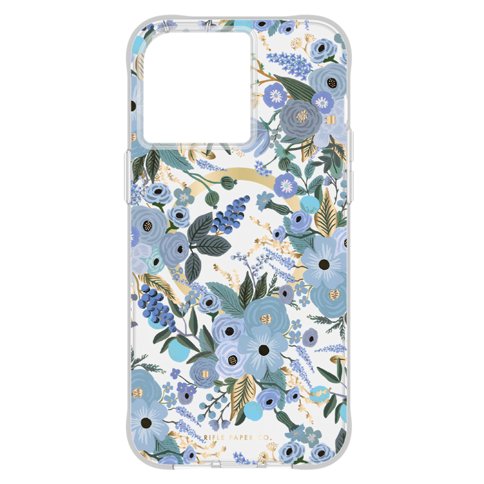 Rifle Paper Co MagSafe Case for Apple iPhone 15 Pro Max Garden Party Blue