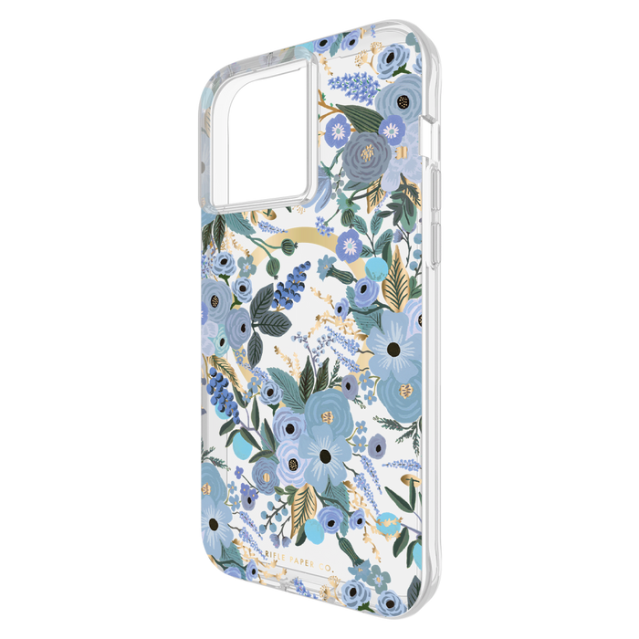 Rifle Paper Co MagSafe Case for Apple iPhone 15 Pro Max Garden Party Blue