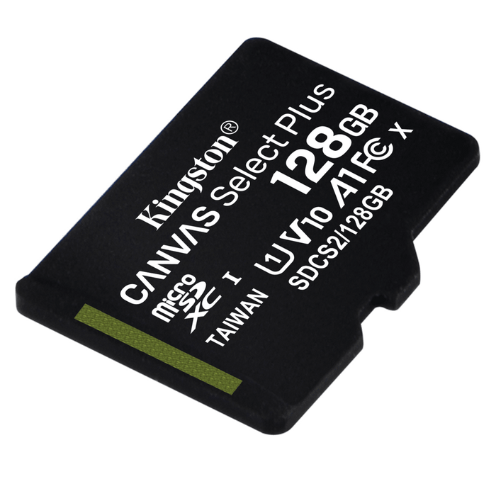 Kingston microSDXC Canvas Select Plus 128GB Memory Card and Adapter Black
