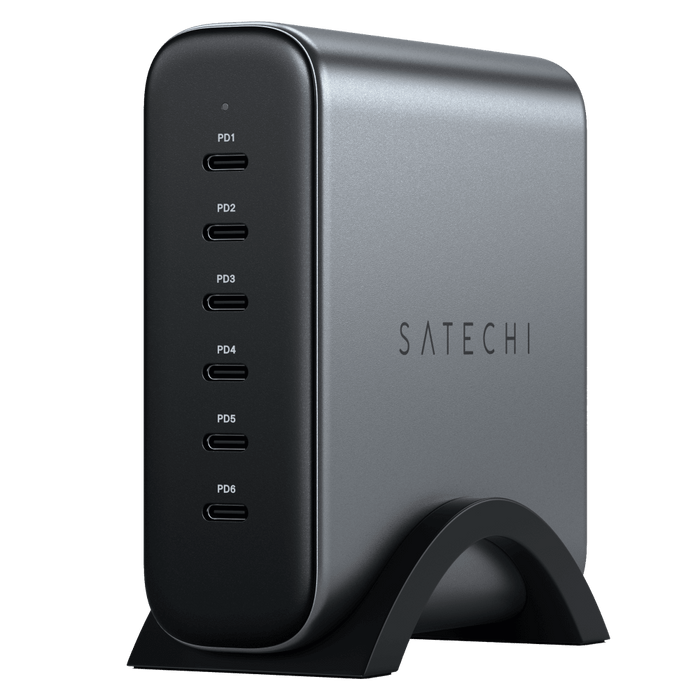 Satechi USB C 6 Port GAN Charger 200W Space Gray