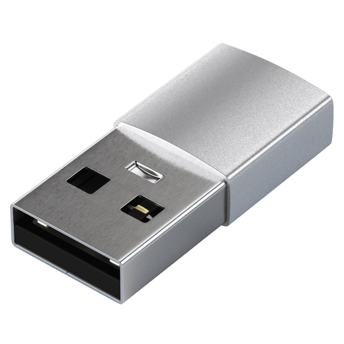 Satechi Aluminum USB A 3.0 to USB C Adapter Silver