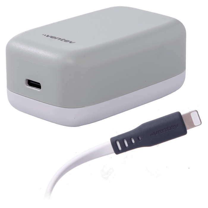 Ventev 30W Wall Charger and USB C to Apple Lightning Cable White