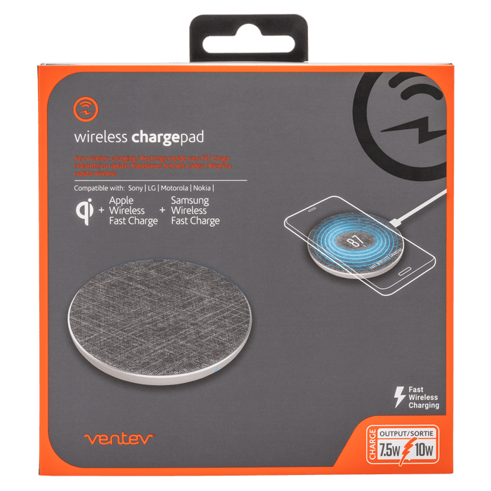 Ventev wireless chargepad 10W Gray and White