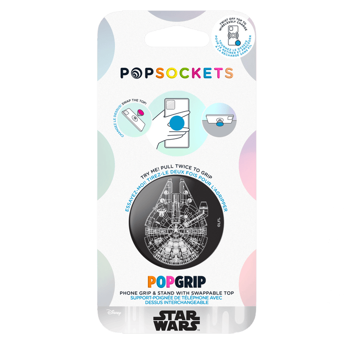 PopSockets PopGrip Star Wars Millennium Falcon Aluminum