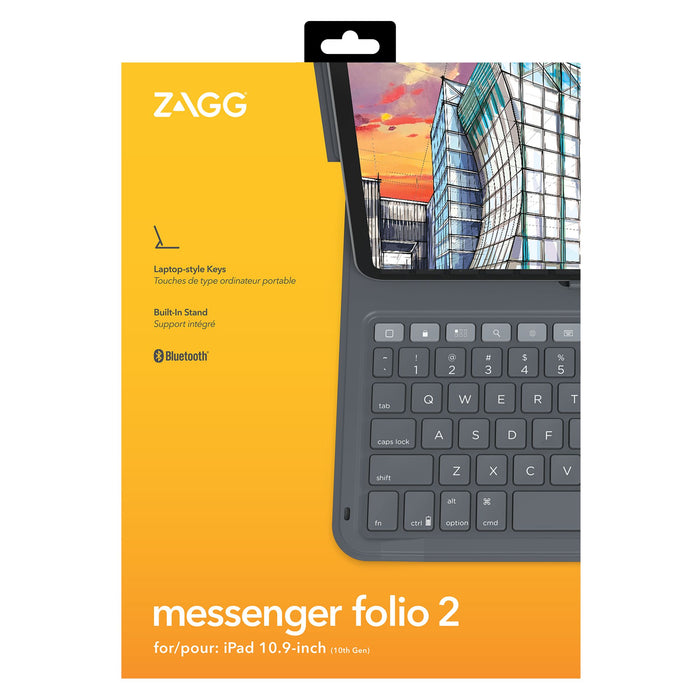 ZAGG Messenger Folio 2 Keyboard and Case for Apple iPad 10.9 Black