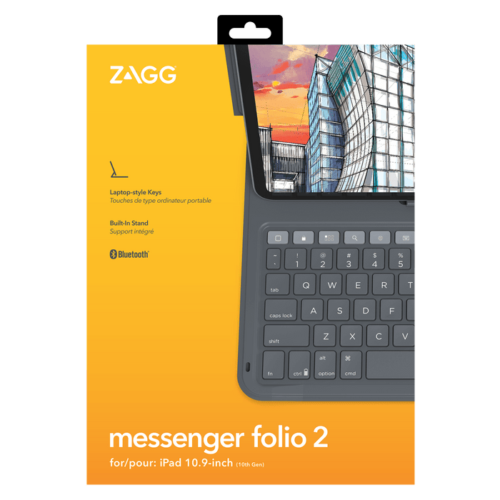 ZAGG Messenger Folio 2 Keyboard and Case for Apple iPad 10.9 Charcoal