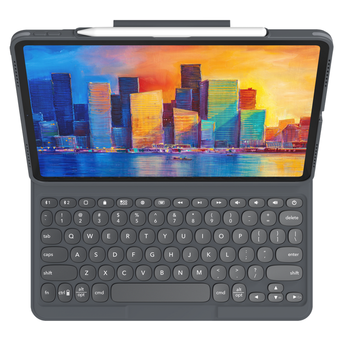 ZAGG Pro Keys Bluetooth Keyboard Case for Apple iPad Pro 12.9 (2021 / 2020 / 2018) Charcoal