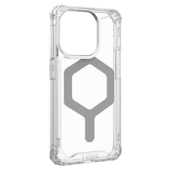Urban Armor Gear (UAG) Plyo MagSafe Case for Apple iPhone 15 Pro Ice and Silver