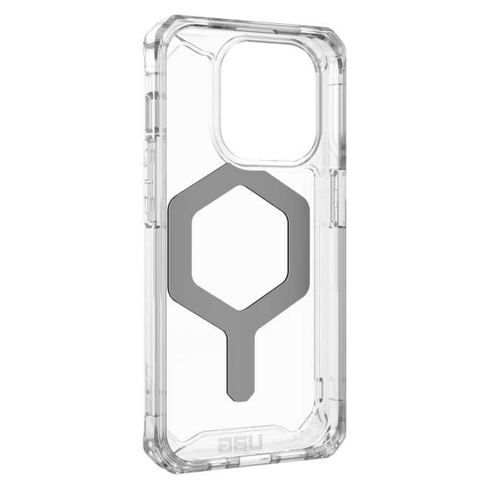 Urban Armor Gear (UAG) Plyo MagSafe Case for Apple iPhone 15 Pro Ice and Silver