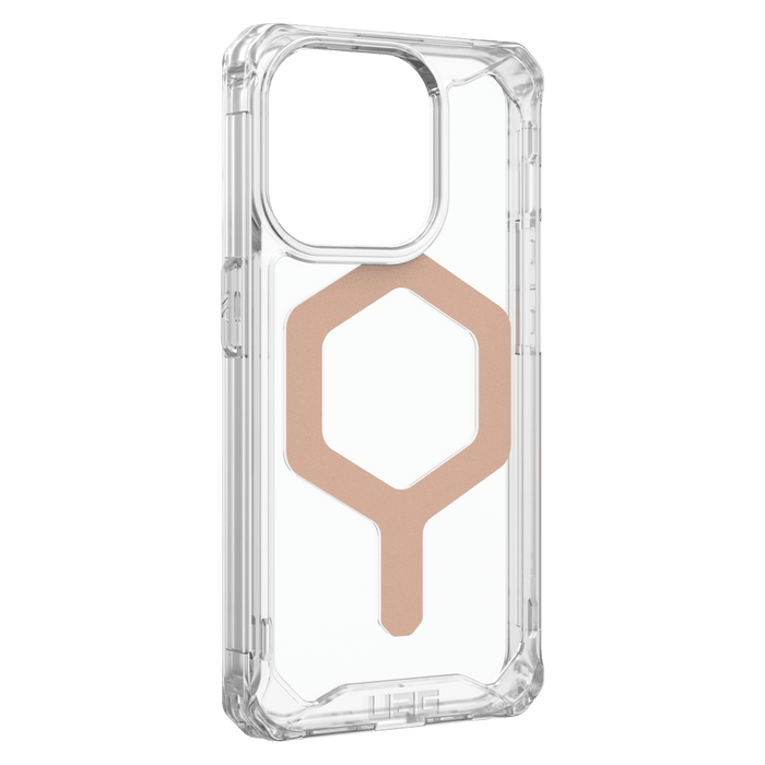 Urban Armor Gear (UAG) Plyo MagSafe Case for Apple iPhone 15 Pro Ice and Rose Gold