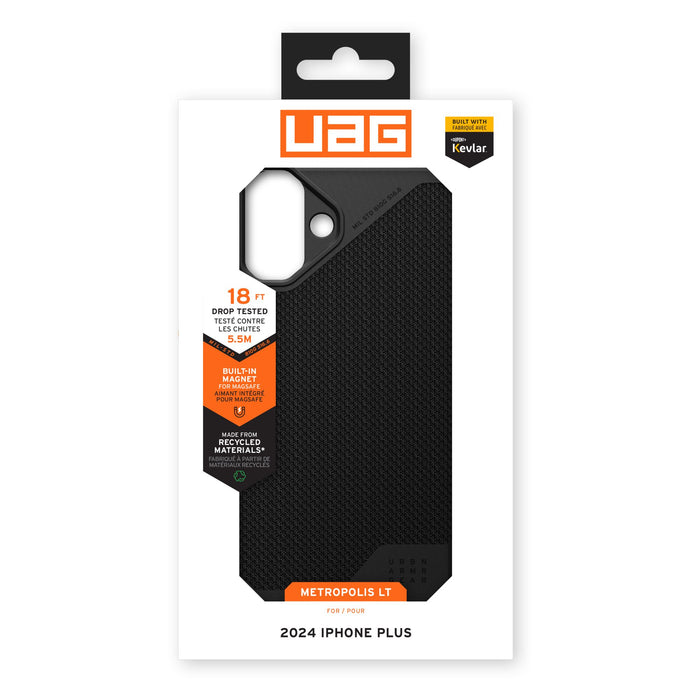Urban Armor Gear Metropolis LT MagSafe Case for Apple iPhone 16 Plus Black