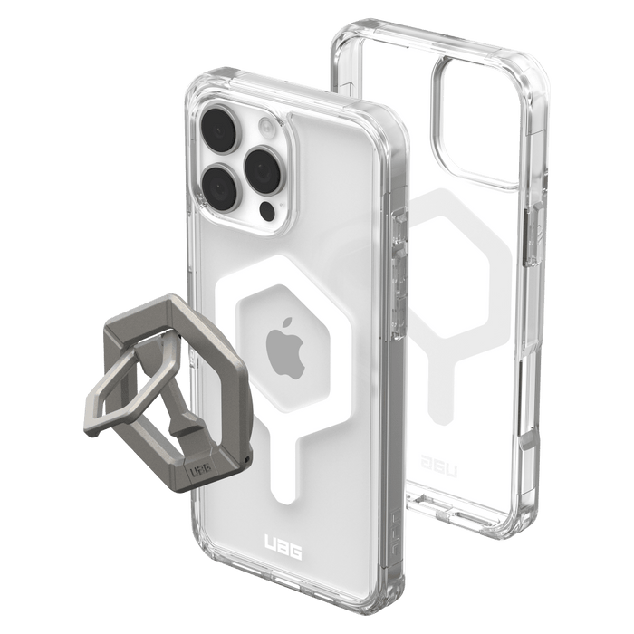 Urban Armor Gear Plyo MagSafe Case with Stand for Apple IP16PROMAX White, Silver