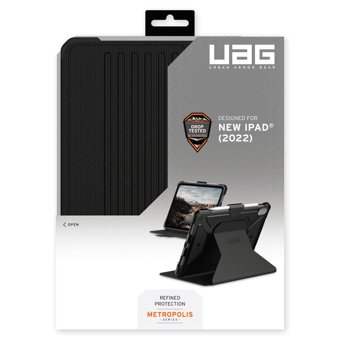 Urban Armor Gear Metropolis Folio Case for Apple iPad 10.9 (2022) Black
