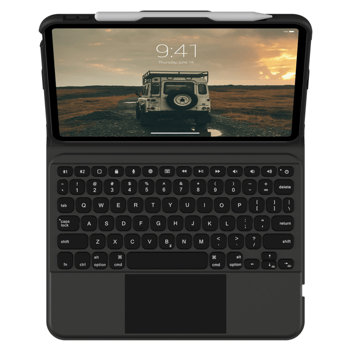Urban Armor Gear (UAG) Rugged Bluetooth Keyboard with Trackpad for Apple iPad 10.9 (2022) Black