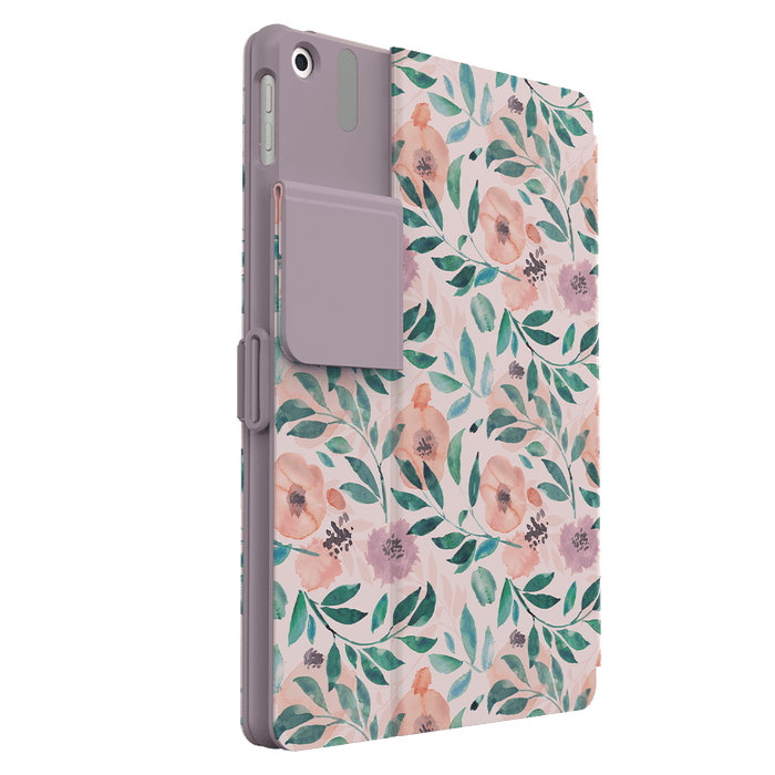 Speck Balance Folio Case for Apple iPad 10.2 Watercolor Roses and Washed Lilac