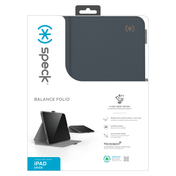Speck Balance Folio Case for Apple iPad iPad 11 (2025 / 11th Gen) / 10.9 (2022 / 10th Gen) Black