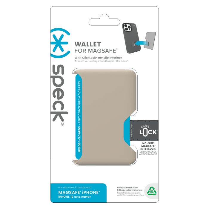 Speck CLICKLOCK MagSafe Wallet Pale Oak