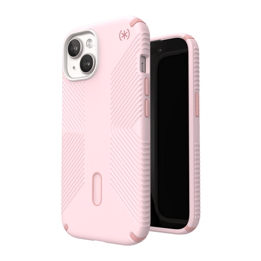 Speck Presidio2 Grip MagSafe Case for Apple iPhone 15 / iPhone 14 / iPhone 13 Nimbus Pink