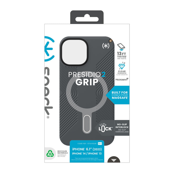 Speck Presidio2 Grip MagSafe Case for Apple iPhone 15 / iPhone 14 / iPhone 13