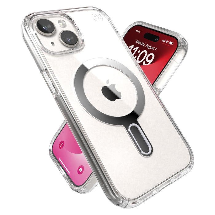 Speck Presidio Perfect Clear MagSafe Case for Apple iPhone 15 / iPhone 14 / iPhone 13 / iPhone 16e Clear