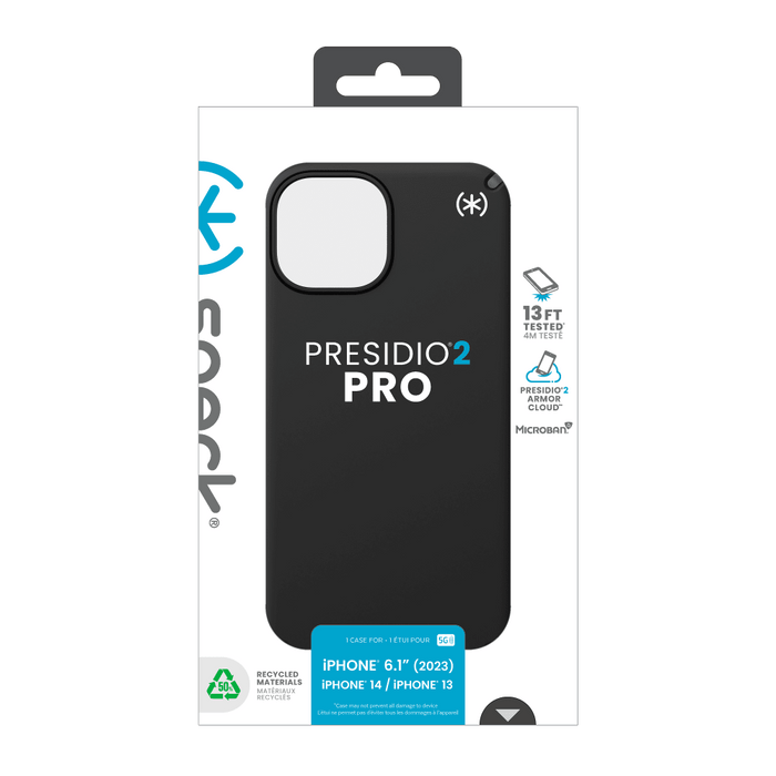 Speck Presidio2 Pro Case for Apple iPhone 15 / iPhone 14 / iPhone 13 Black