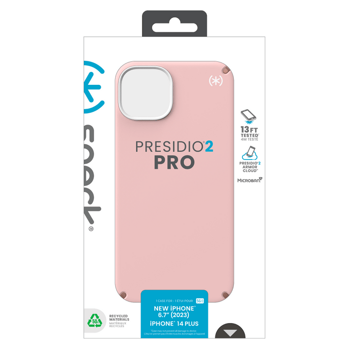 Speck Presidio2 Pro Case for Apple iPhone 15 Plus / iPhone 14 Plus Dahlia Pink