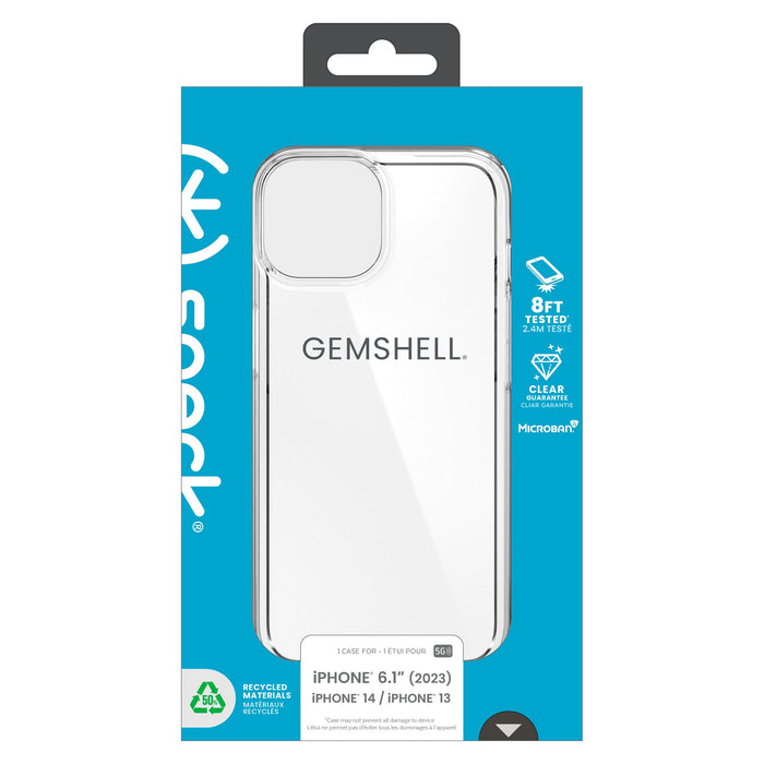 Speck Gemshell Grip Case for Apple iPhone 15 / 14 / 13 / iPhone 16e Clear