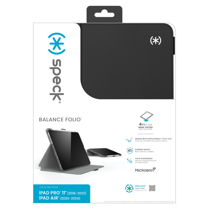 Speck Balance Folio Case for Apple iPad Air 11 / iPad Pro 11 (2022 / 2021 / 2020 / 2018) / Air 10.9 / Air 2022 Black