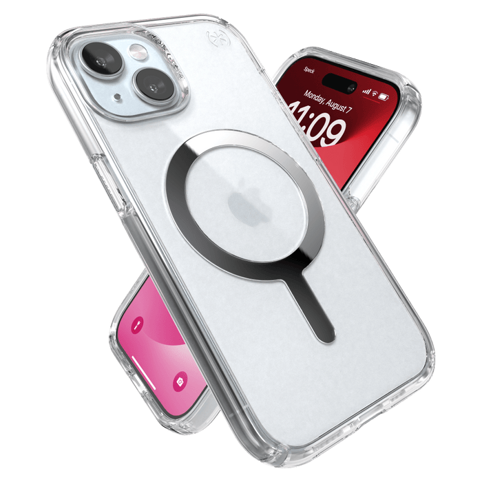 Speck Presidio Clear MagSafe Case for Apple iPhone 15 / iPhone 14 / iPhone 13 / iPhone 16e Clear