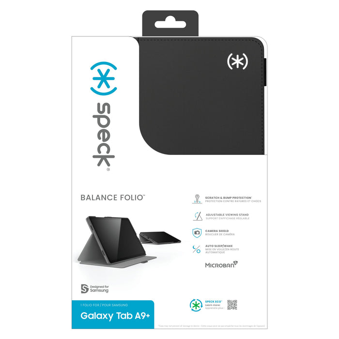 Speck Balance Folio Case for Samsung Galaxy Tab A9 Plus Black