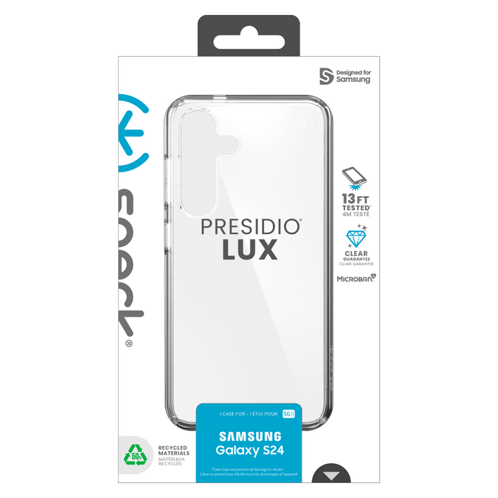 Speck Presidio Perfect Clear Case for Samsung Galaxy S24 Clear