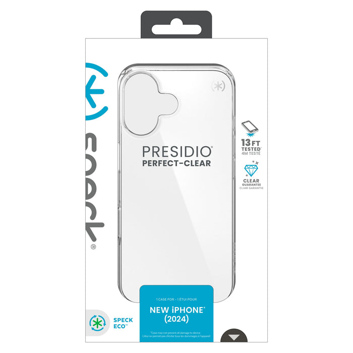 Speck Presidio Perfect Clear Case for Apple iPhone 16 Clear