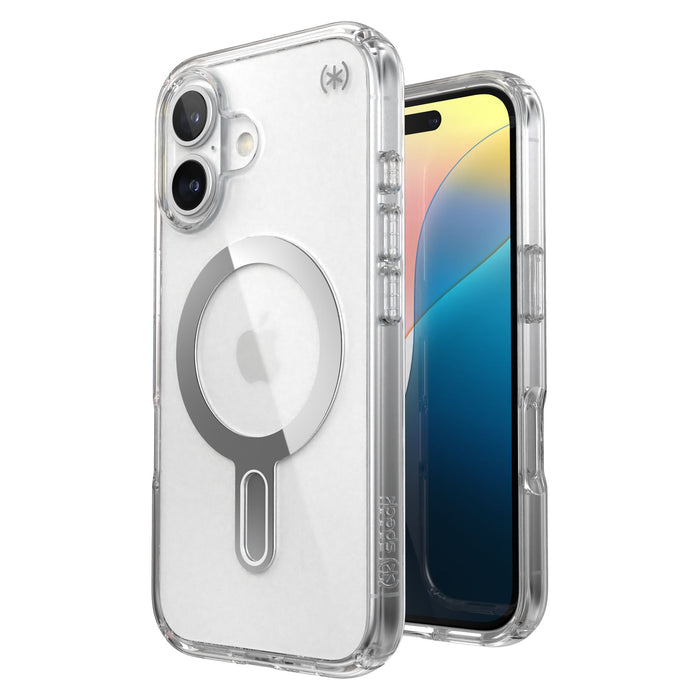 Speck Presidio Perfect Clear Case with ClickLock for Apple iPhone 16 Clear