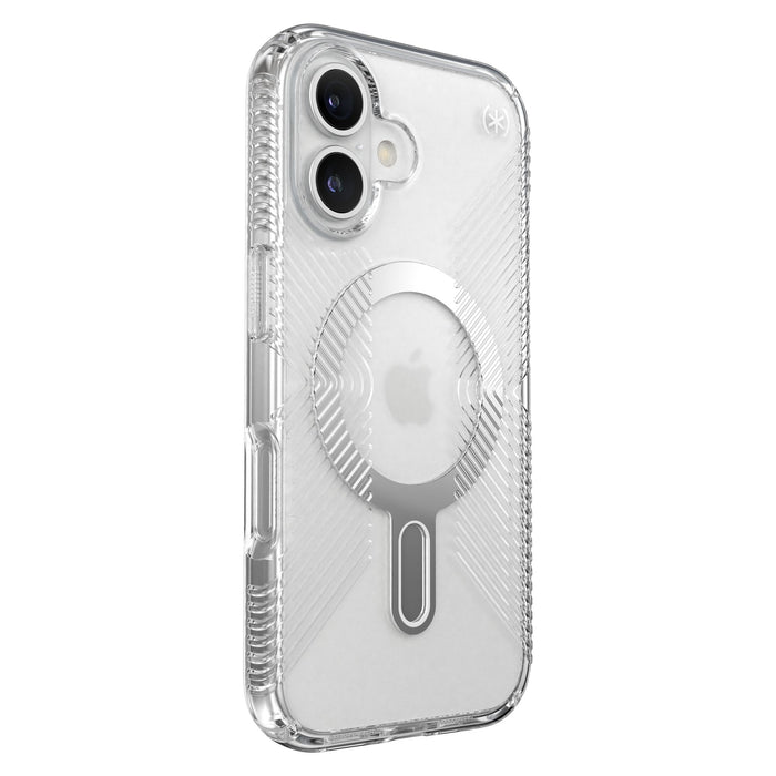 Speck Presidio Perfect Clear Grip Case with ClickLock for Apple iPhone 16 Clear