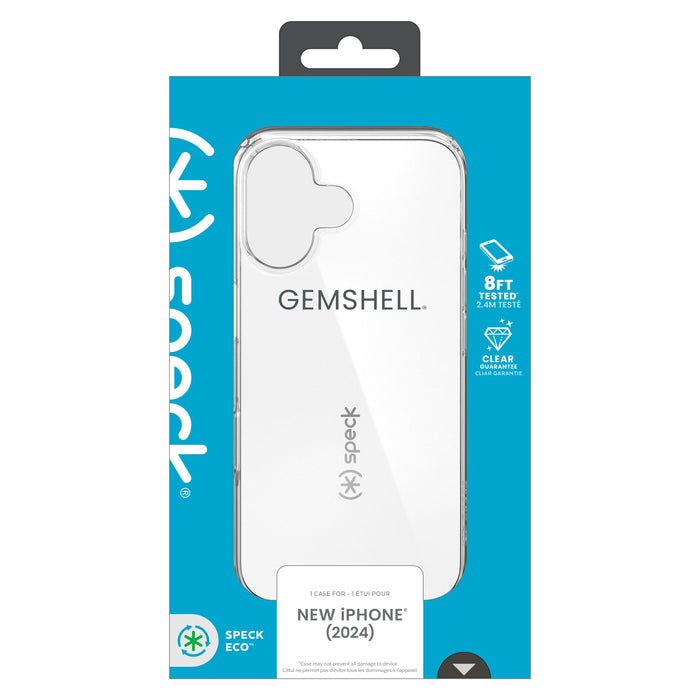 Speck Gemshell Case for Apple iPhone 16 Clear
