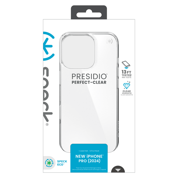 Speck Presidio Perfect Clear Case for Apple iPhone 16 Pro Clear