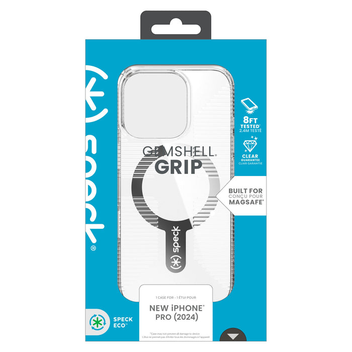 Speck Gemshell Grip MagSafe Case for Apple iPhone 16 Pro Clear