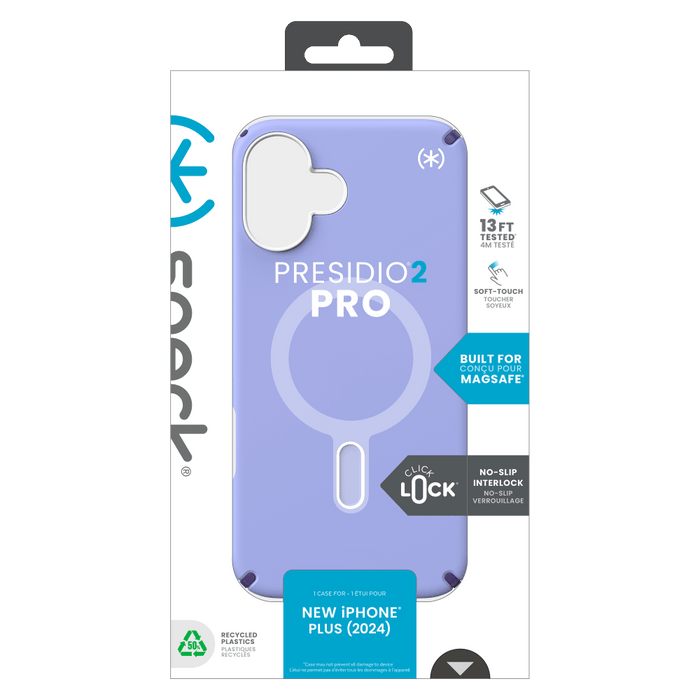 Speck Presidio2 Pro Case with ClickLock for Apple iPhone 16 Plus