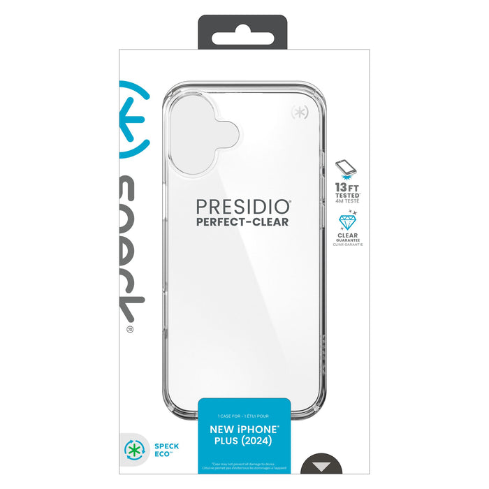Speck Presidio Perfect Clear Case for Apple iPhone 16 Plus Clear